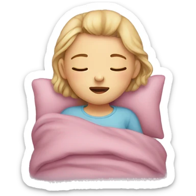 Girl sleep sticker