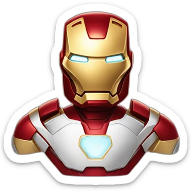 Elon musk with iron man suit gold and red sticker