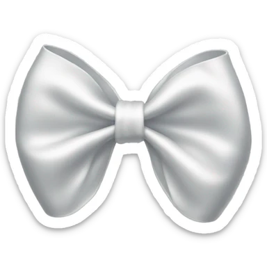 white satin bow sticker