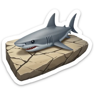 Shark Tooth Fossilized Imprints sticker