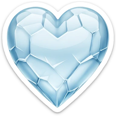 Heart with ice sticker