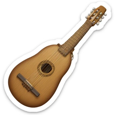 a twelve-stringed wooden instrument sticker