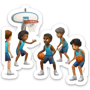 Basketball practice  sticker