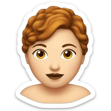 obese-woman-big-belly-cheveux-marron sticker