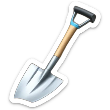 work in progress shovel sand sticker