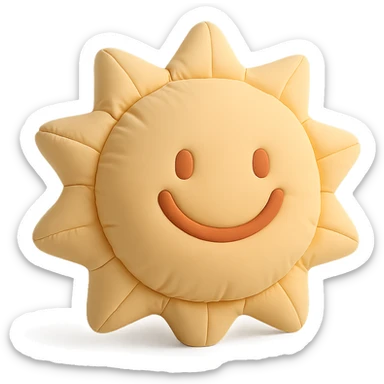 smiling sun sticker
