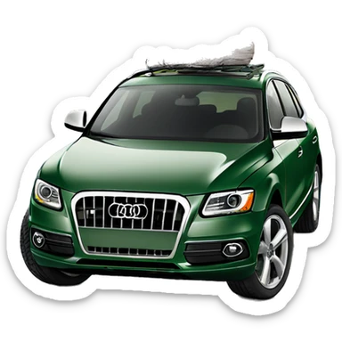 A hunting green Audi q5 full image  sticker