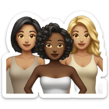 group of beautiful women  sticker