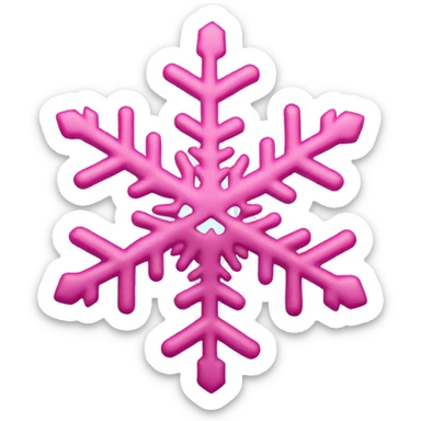 pink snowflake  sticker