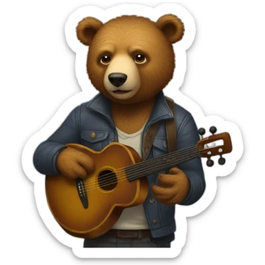Bethoveen the musician drink a bear sticker