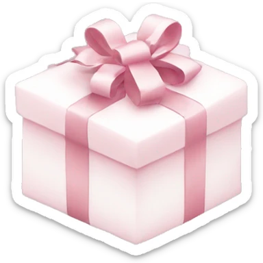 Light pink Christmas gifts under a white Christmas tree  sticker