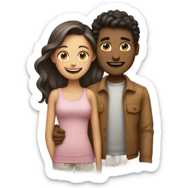 girl with boyfriend  sticker