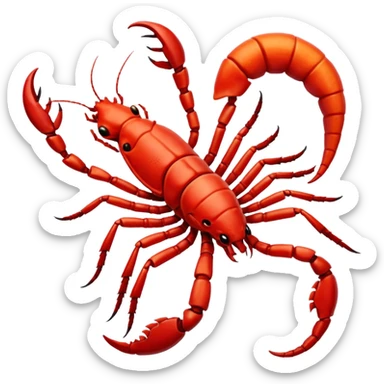 red Scorpion zodiac Sign sticker