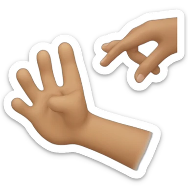 mano apuntando con el dedo al frente sticker