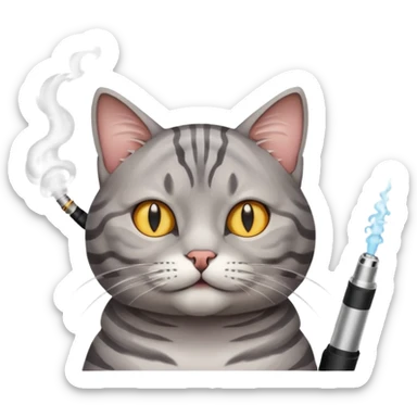 Cat vaping sticker