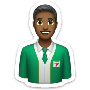 7-Eleven clerk sticker