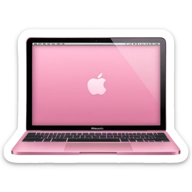 pink MacBook laptop sticker