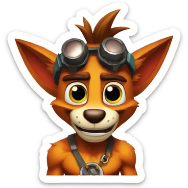 Crash bandicoot wow sticker