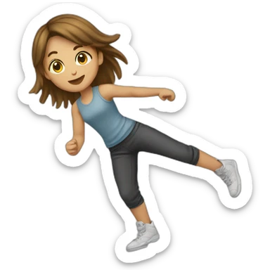 GIRL-kicking-boy sticker