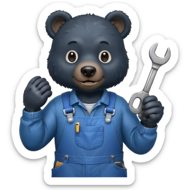 black bear mechanic sticker
