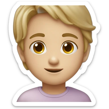 Un enfant disant stp avec un cœur  sticker