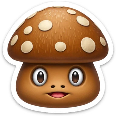 goomba mushroom brown sticker