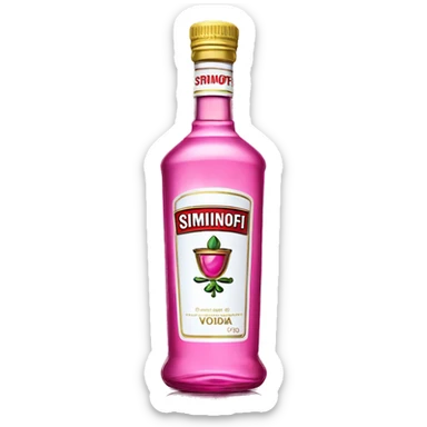 Pink smirnoff vodka bottle sticker