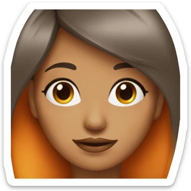 mujer con cabello naranja, labios grandes y mirada hermosa sticker