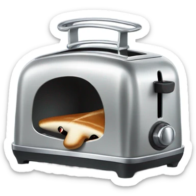 shark hugging a toaster sticker