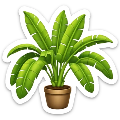 banana plant without bananas sticker