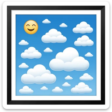 background with a happy blue sky with a few white clouds from a distance sticker