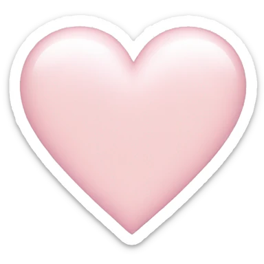 light pink heart sticker