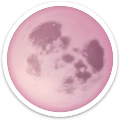 pastel pink moon sticker