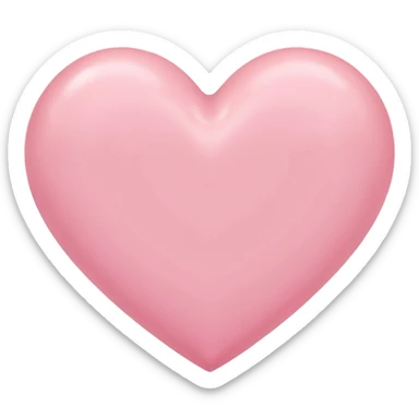 A pink pastel colour heart  sticker