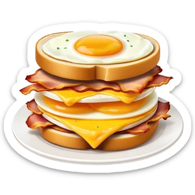 Turkey bacon cheddar egg sandwich  sticker