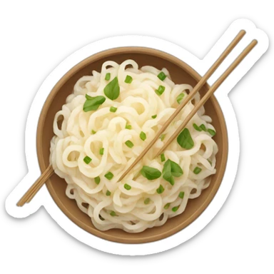 Rice noodles mixed with mashed potatoes sticker