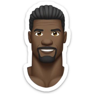 Terry crews with long black hair and flag headband sticker