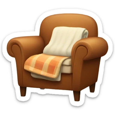 cosy chair with blanket sticker
