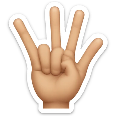 Three fingers up  sticker