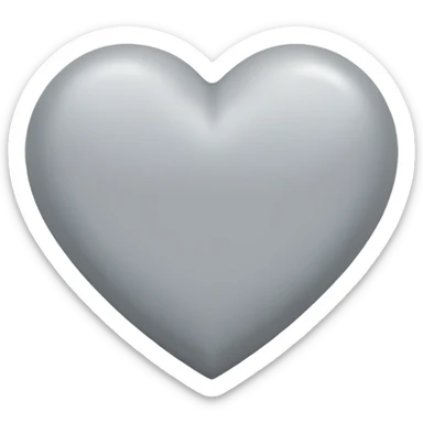 light grey  heart sticker