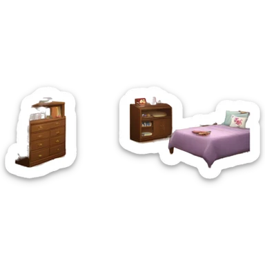 American Girl house interior room with ceiling carpet and walls  sticker