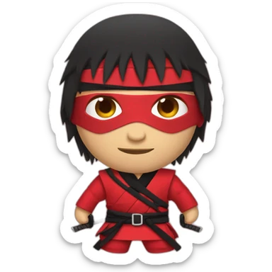 Ronin red ninja sticker