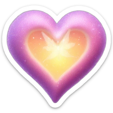 fairy dust heart sticker