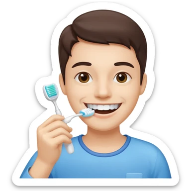 Brushing your teeth sticker