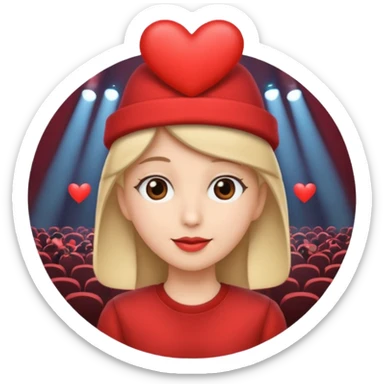 concert with a heart sticker