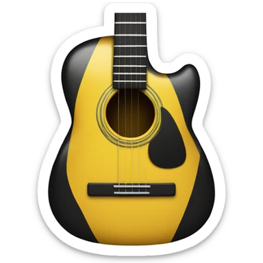 Yellow and black striped guitar sticker