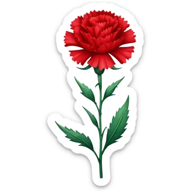 red carnation sticker
