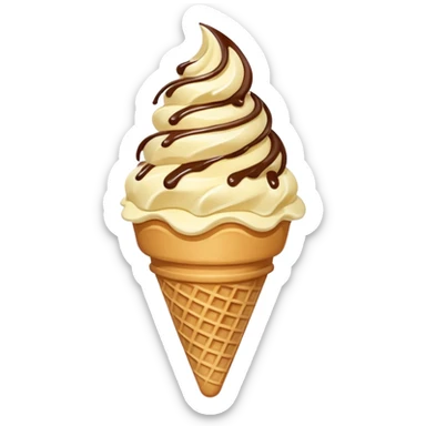 vanilla ice cream cone sticker