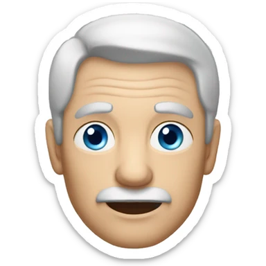 grandpa with blue eyes and dark hair sticker
