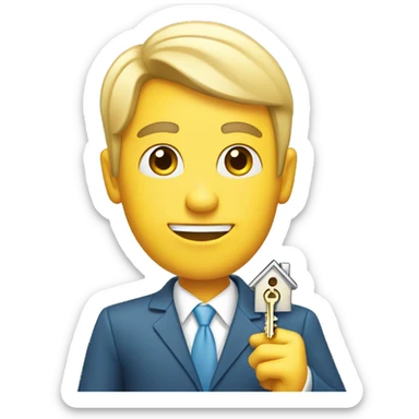 Real Estate Agent Holding Key sticker